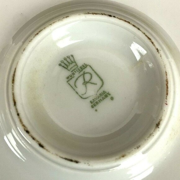 Retsch Wunsiedel Bavaria Porcelain Platter With Fruit Design Fluted Edge Vintage - Picture 5 of 5